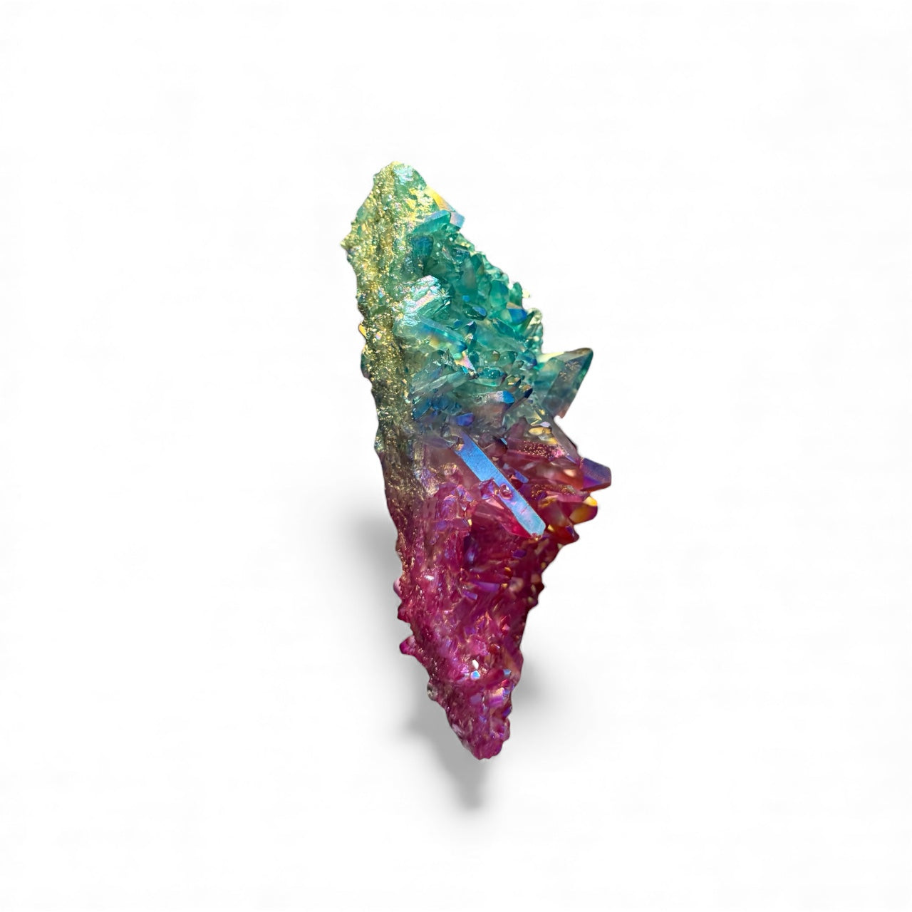 Cotton Candy Aura Quartz Cluster – Blue & Pink Titanium Treated Crystal
