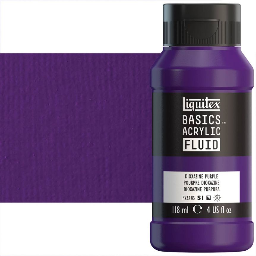 Liquitex Basics Acrylic Fluid - Dioxazine Purple (118ml / 4oz)