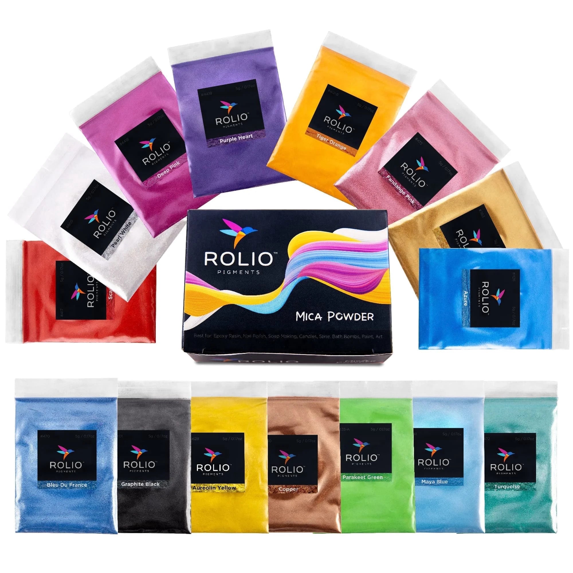 Pigmento de Mica Rolio 5gr – Venta por Unidad (Color a Elegir)