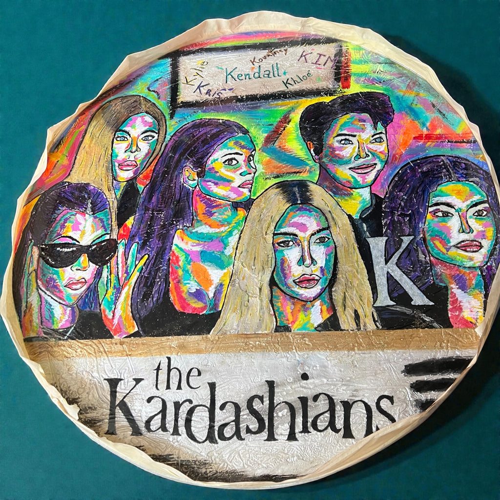 Kardashian Universe – 30” Round Pop Art Table / Wall Art by Oscar Ekmerdji