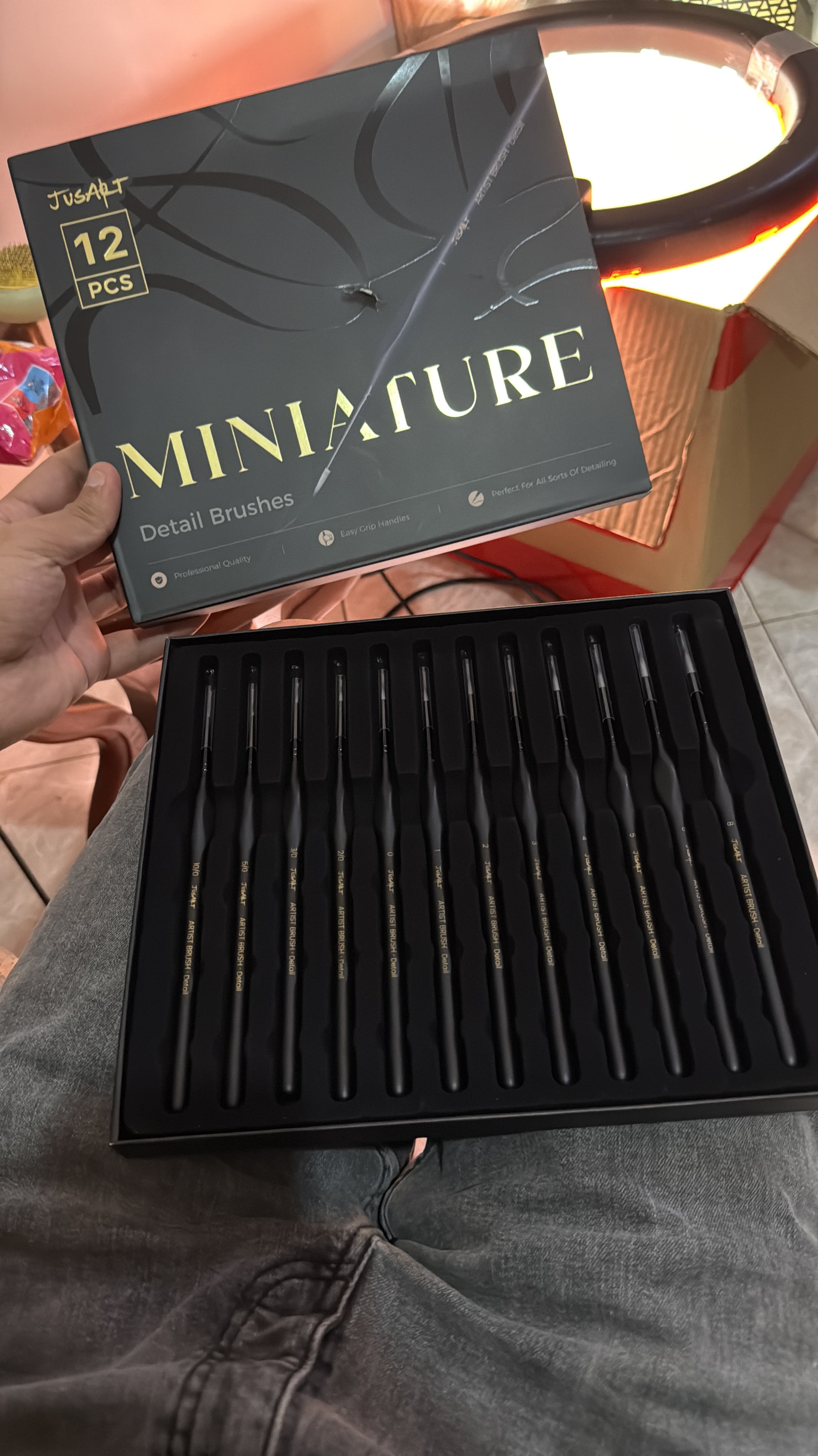 Pinceles de Detalle Profesional JUSART – Especial para Miniaturas (Venta por Unidad)