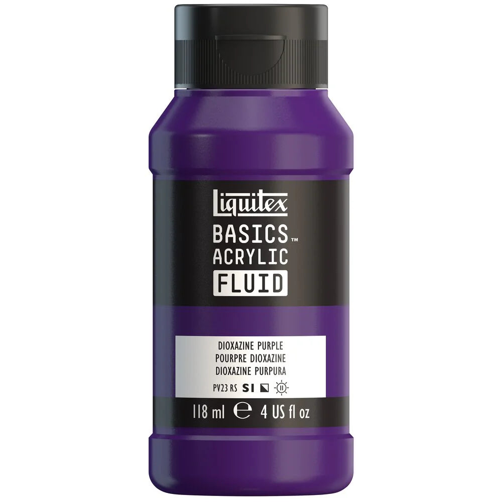 Liquitex Basics Acrylic Fluid - Dioxazine Purple (118ml / 4oz)