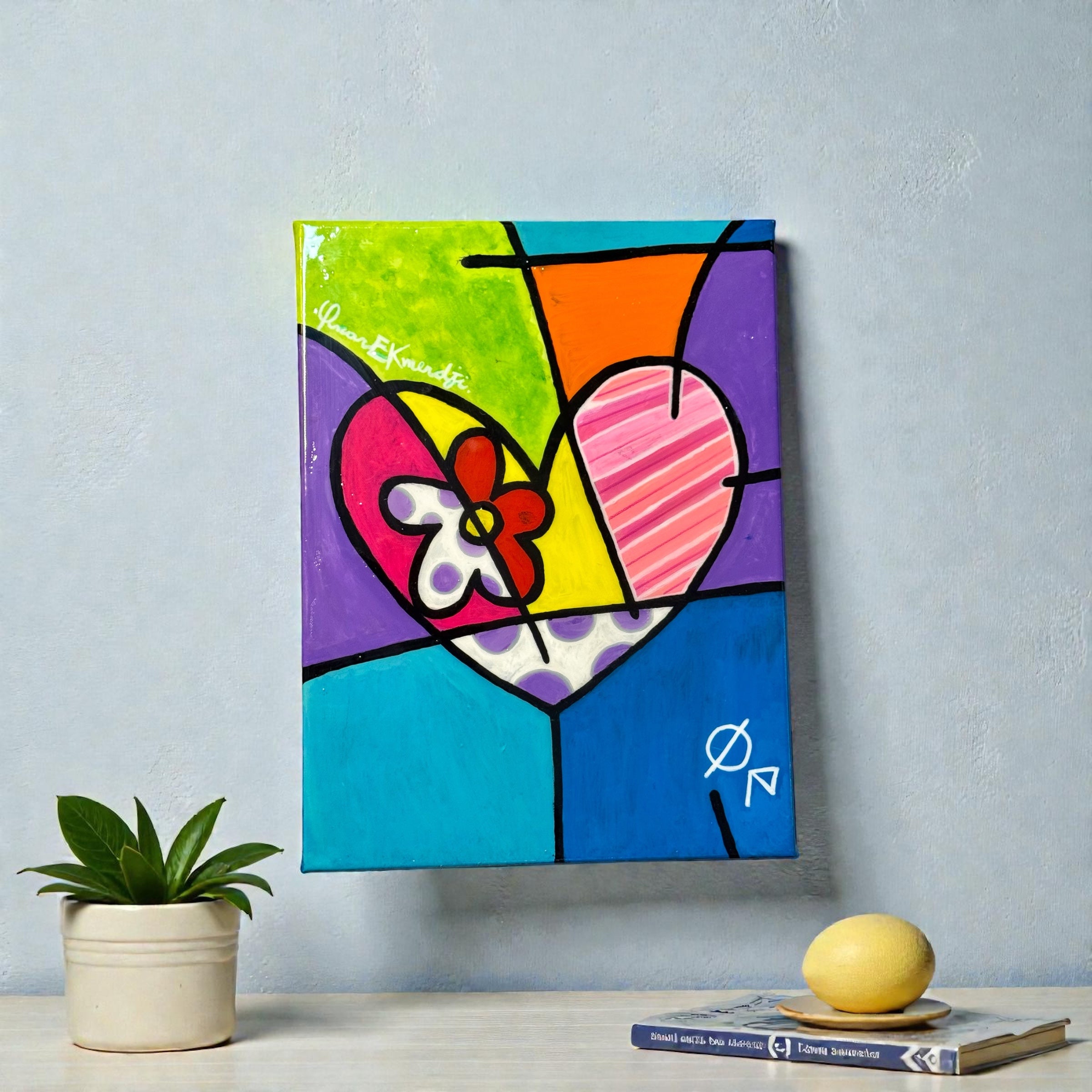 Colorful Heart – Modern Pop Art Painting