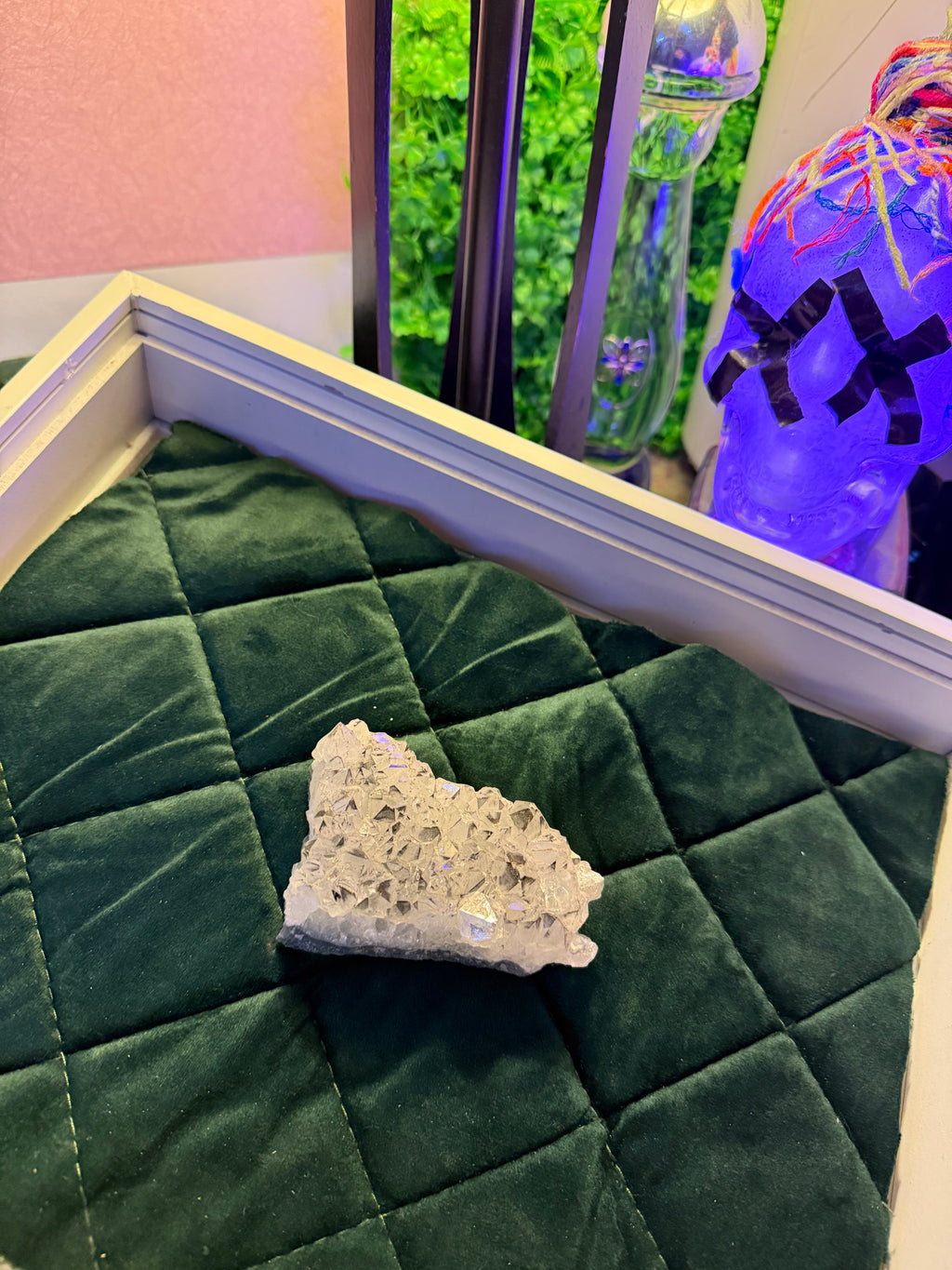 Clear Ice Druzy Quartz Cluster – Premium Crystal Specimen