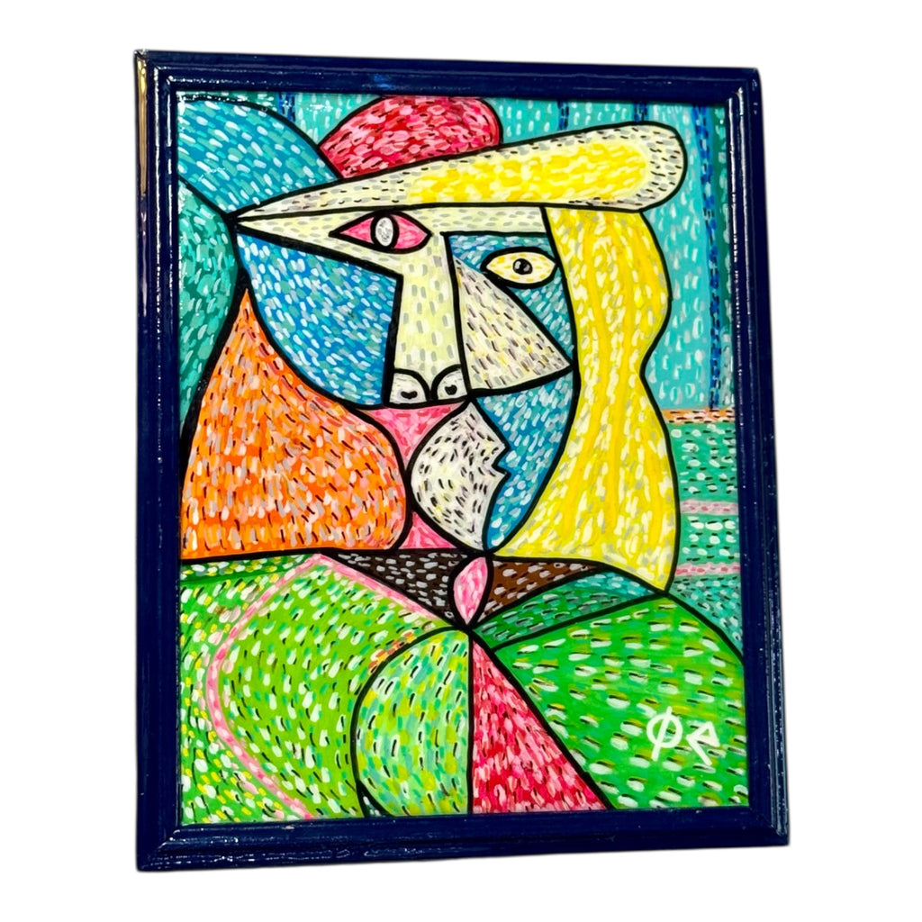 Modern Cubist Woman – Colorful Abstract Portrait
