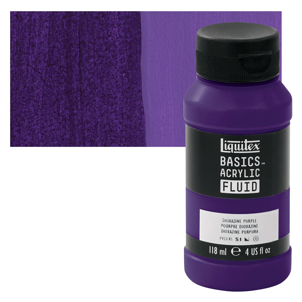 Liquitex Basics Acrylic Fluid - Dioxazine Purple (118ml / 4oz)