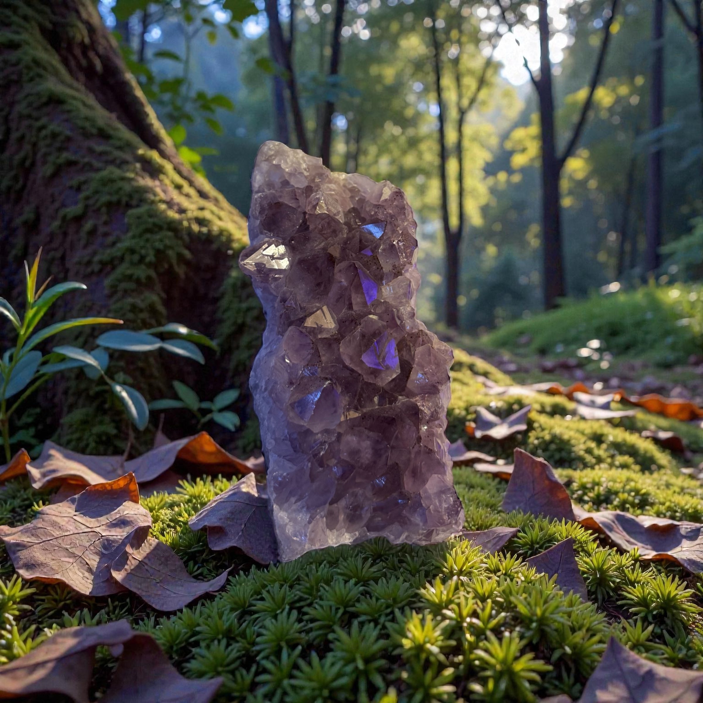 Amethyst Cluster – Natural Purple Crystal for Energy, Clarity & Home Décor