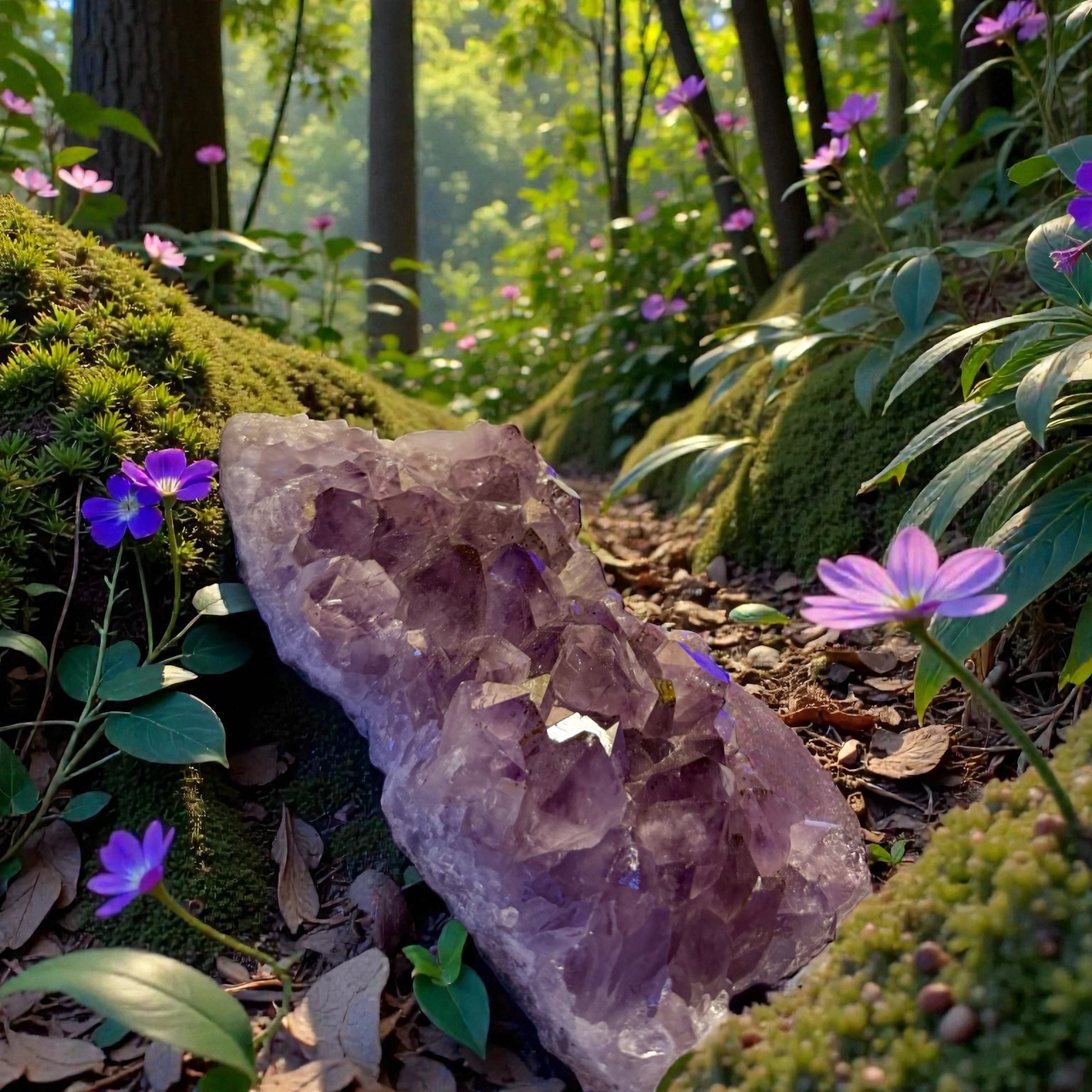 Amethyst Cluster – Natural Purple Crystal for Energy, Clarity & Home Décor