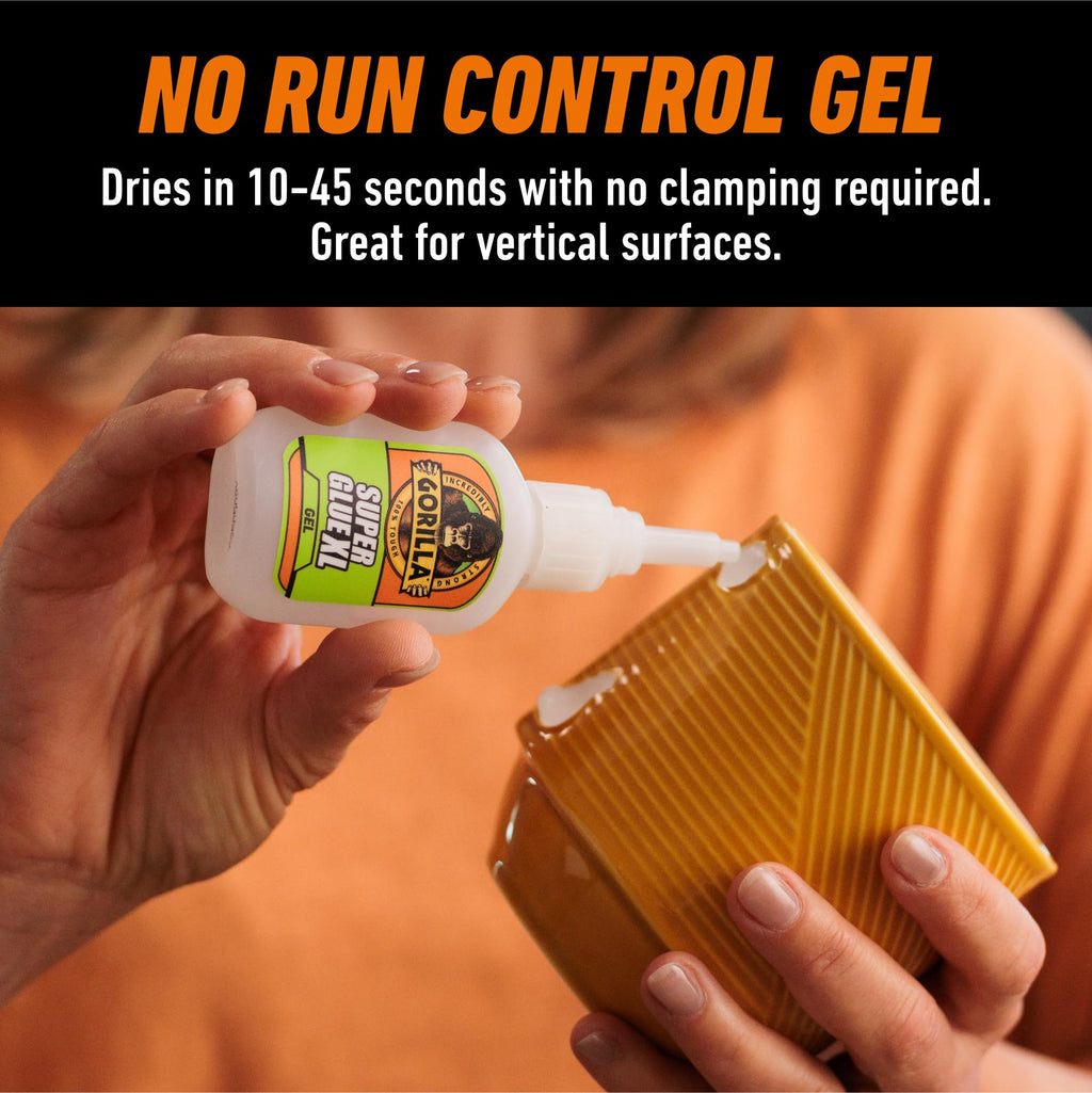Gorilla Super Glue Gel – Pegamento Instantáneo de Alta Resistencia (15g)