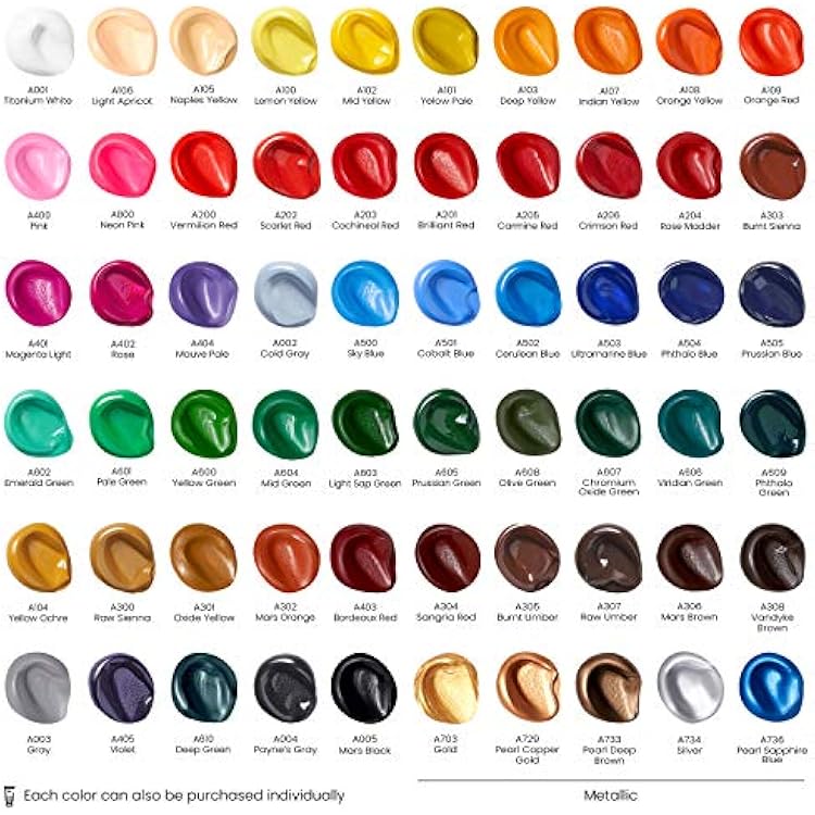 Pintura Acrílica Arteza Premium - Tubos Individuales (22ml)