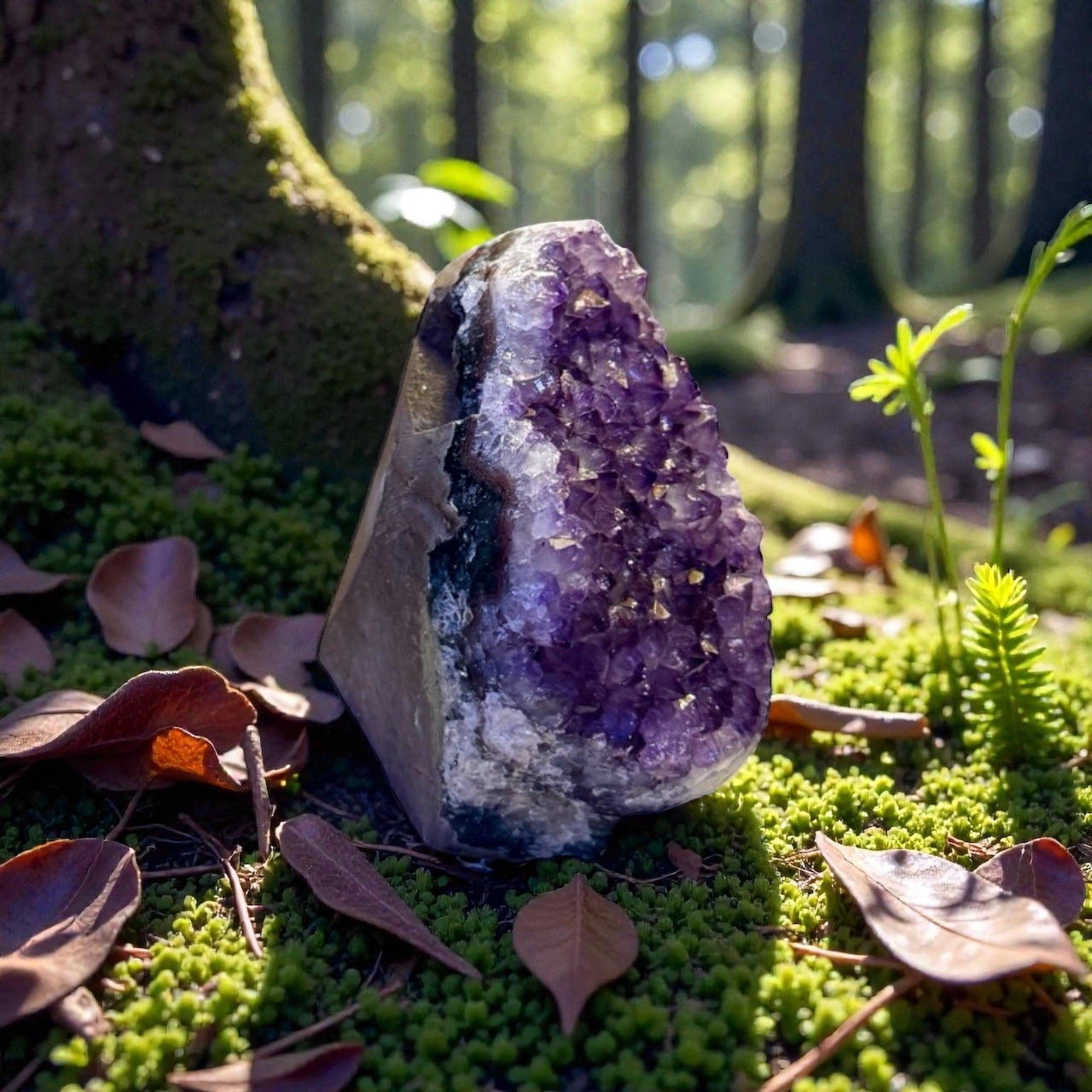 Amethyst Standing Geode – Natural Deep Purple Crystal