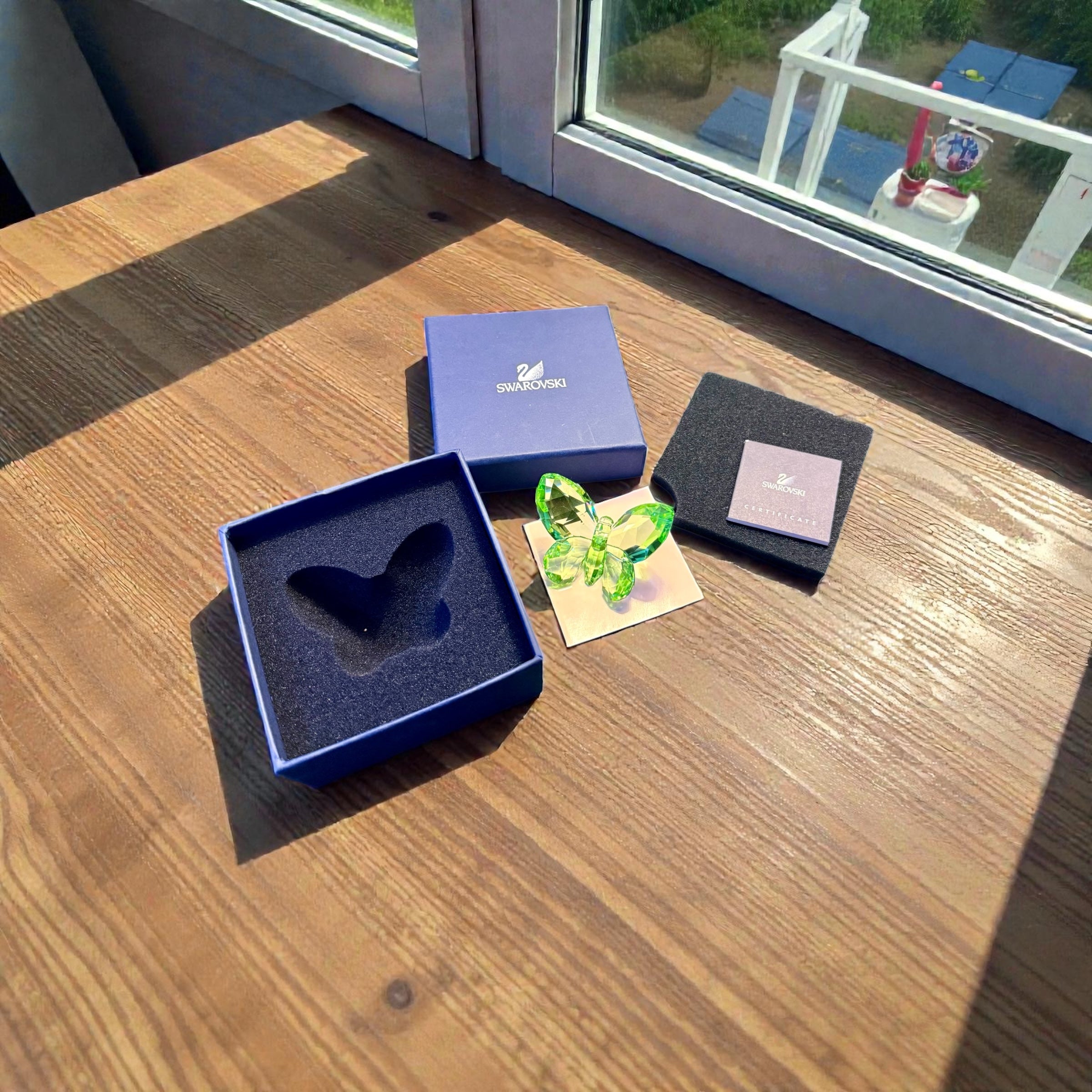 Swarovski Green Crystal Butterfly – Collectible Figurine