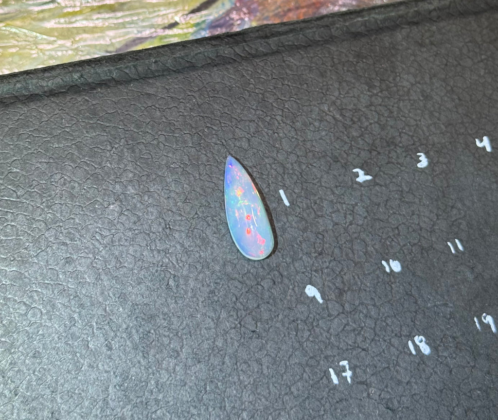 Large Ethiopian Welo Opal – Teardrop Cabochon | Natural Loose Gemstone ($179.99)