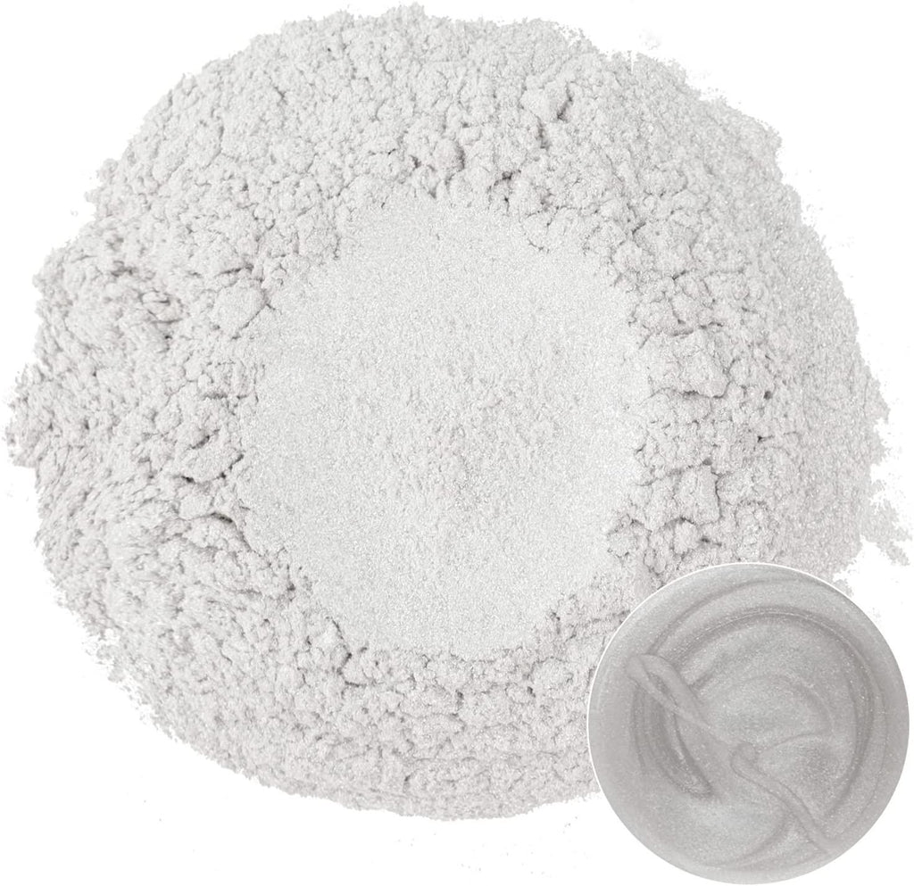 Pigmento de Mica Pearl White (Blanco Perla) - 50g | Rolio Pigments de Alta Concentración