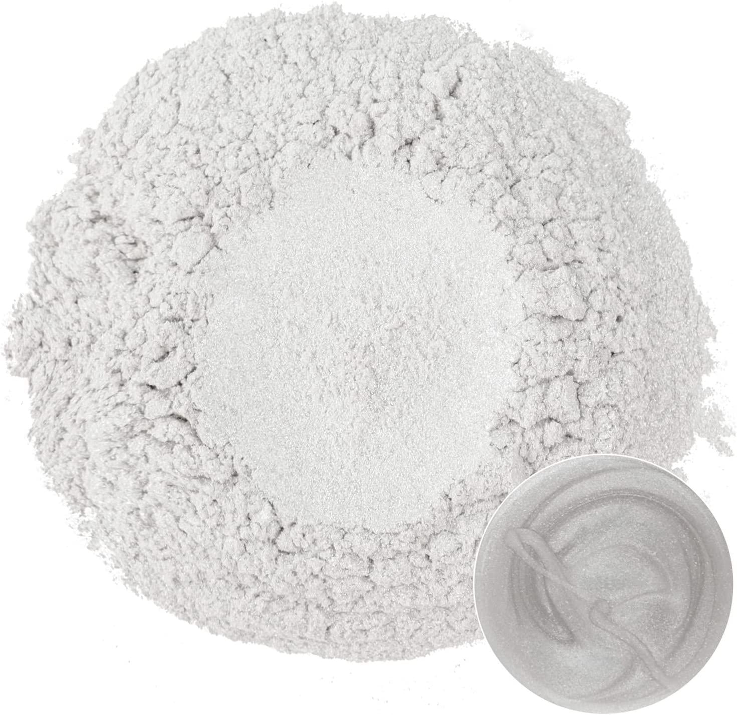 Pigmento de Mica Pearl White (Blanco Perla) - 50g | Rolio Pigments de Alta Concentración