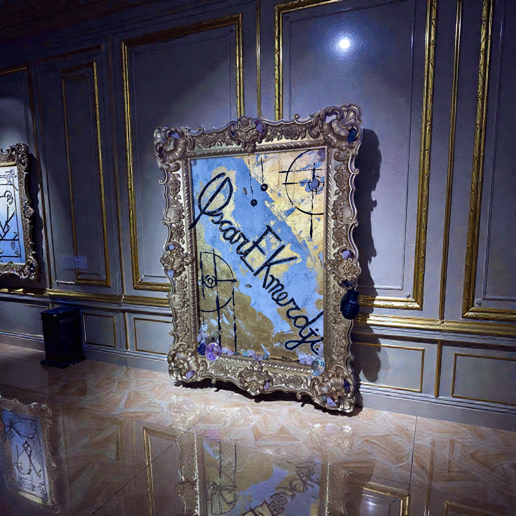 Legacy of Gold & diamonds by Oscar Ekmerdji – Signature Mixed-Media Art