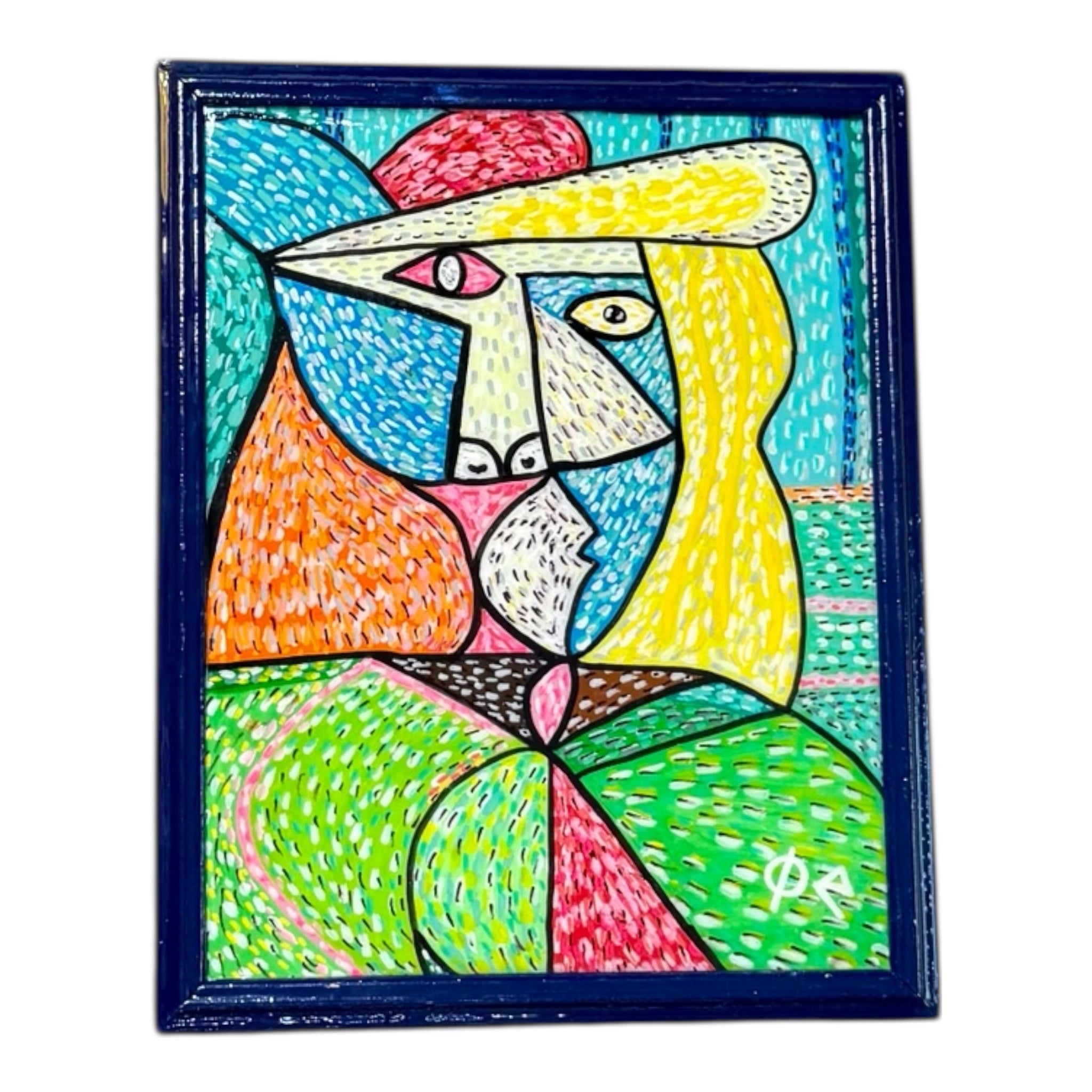 Modern Cubist Woman – Colorful Abstract Portrait