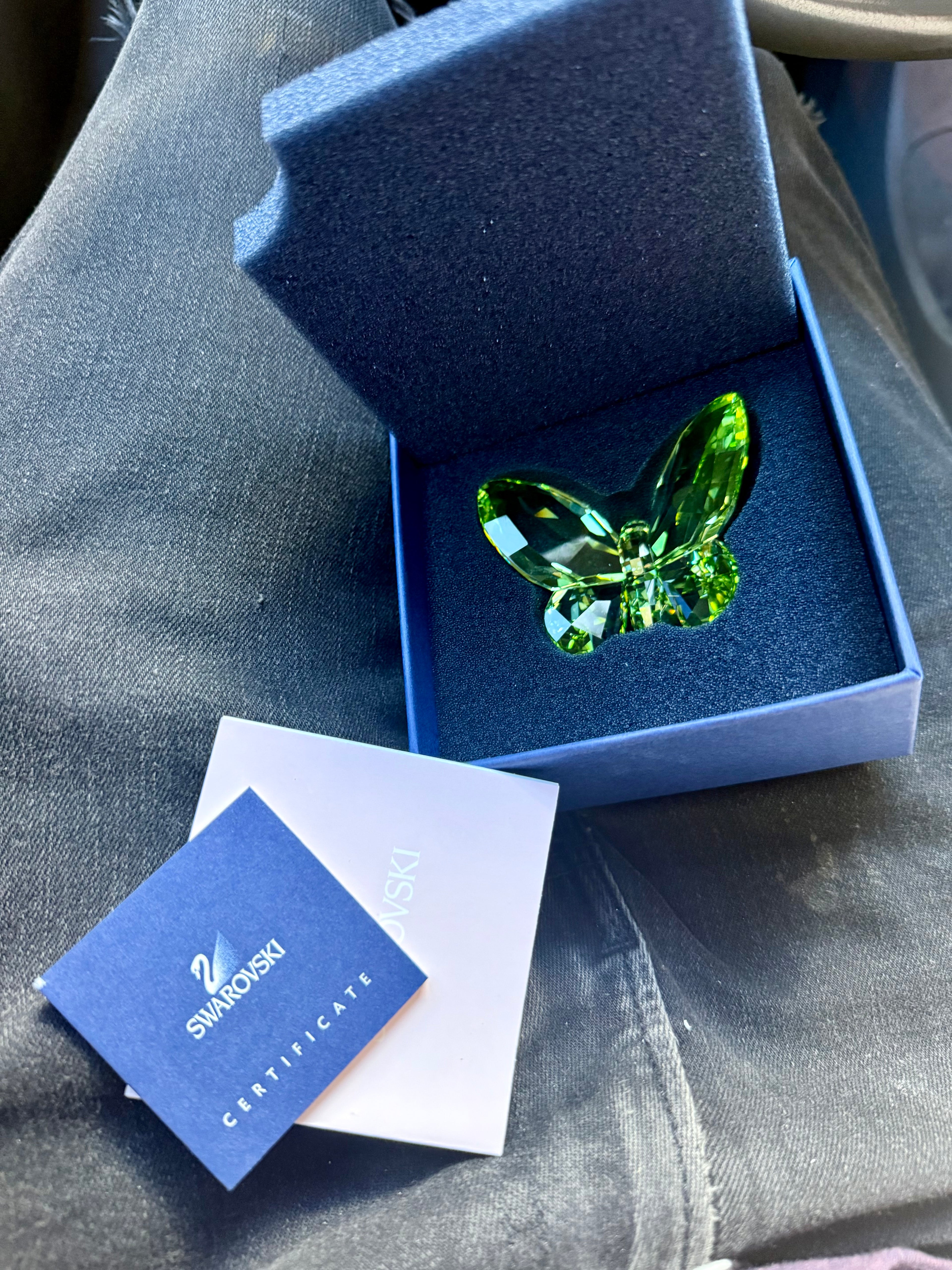 Swarovski Green Crystal Butterfly – Collectible Figurine
