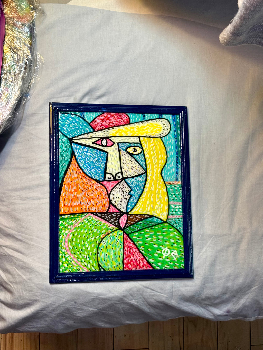 Modern Cubist Woman – Colorful Abstract Portrait