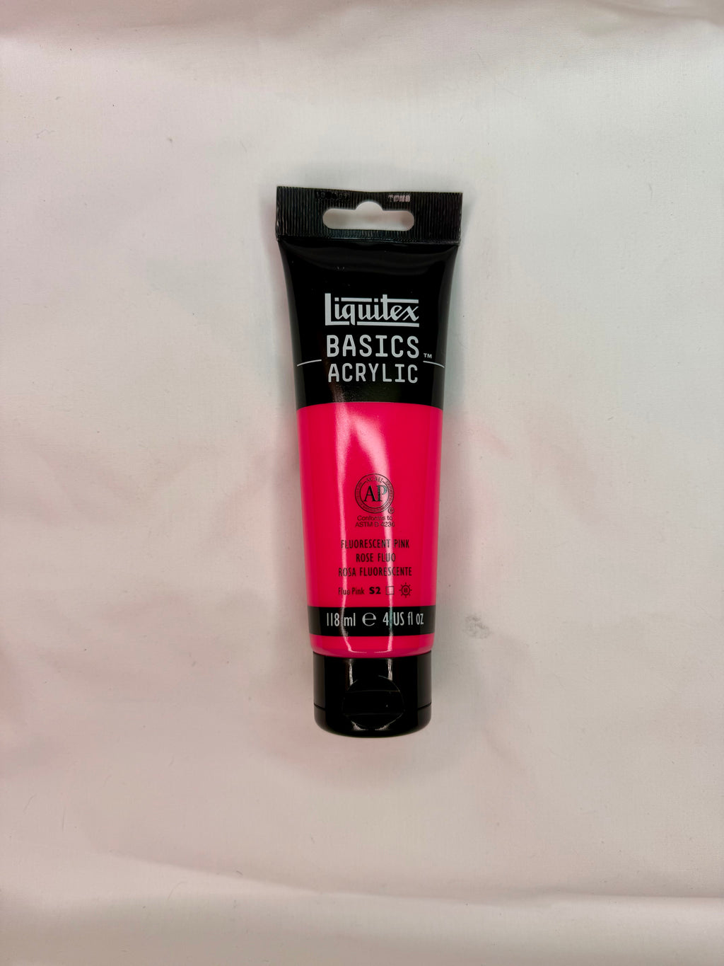 Liquitex Basics Acrylic - Rosa Fluorescente (118ml) - Brilla en Luz UV