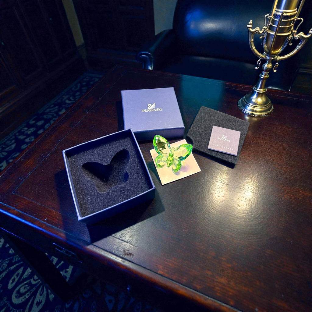 Swarovski Green Crystal Butterfly – Collectible Figurine