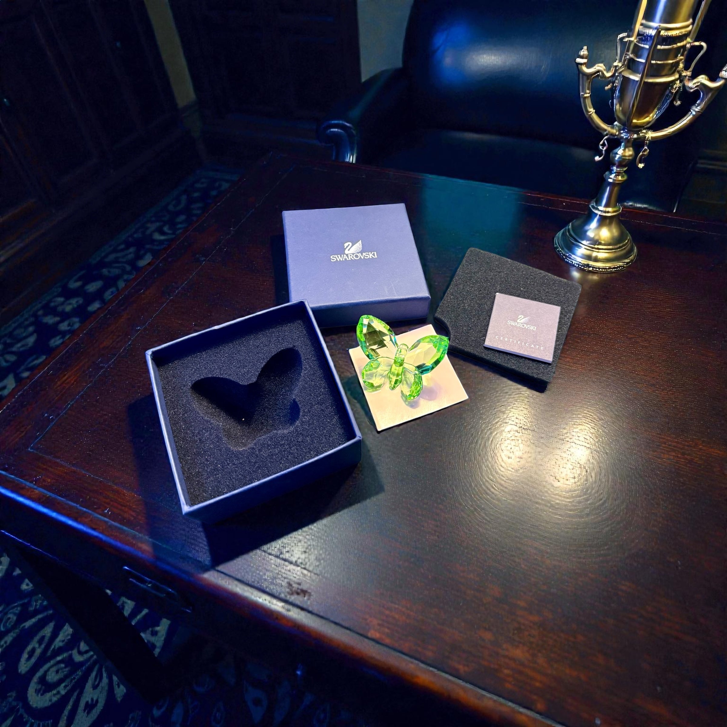 Swarovski Green Crystal Butterfly – Collectible Figurine