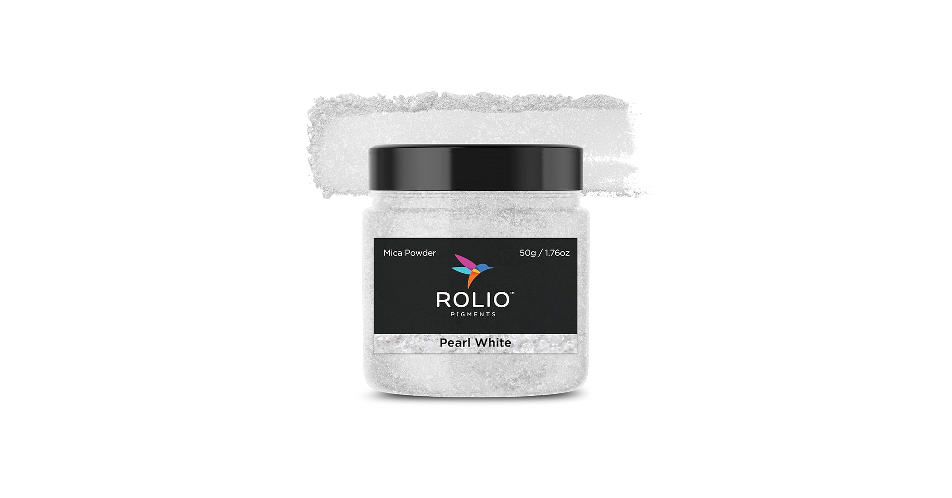 Pigmento de Mica Pearl White (Blanco Perla) - 50g | Rolio Pigments de Alta Concentración