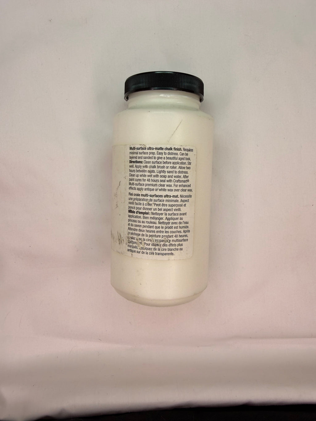 Pintura a la Tiza Craft Smart® (Chalk Paint) – Color blanco simple(473ml)