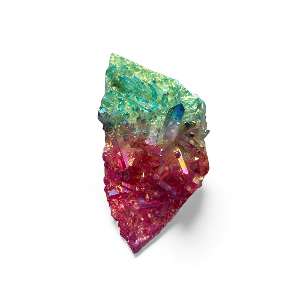 Cotton Candy Aura Quartz Cluster – Blue & Pink Titanium Treated Crystal