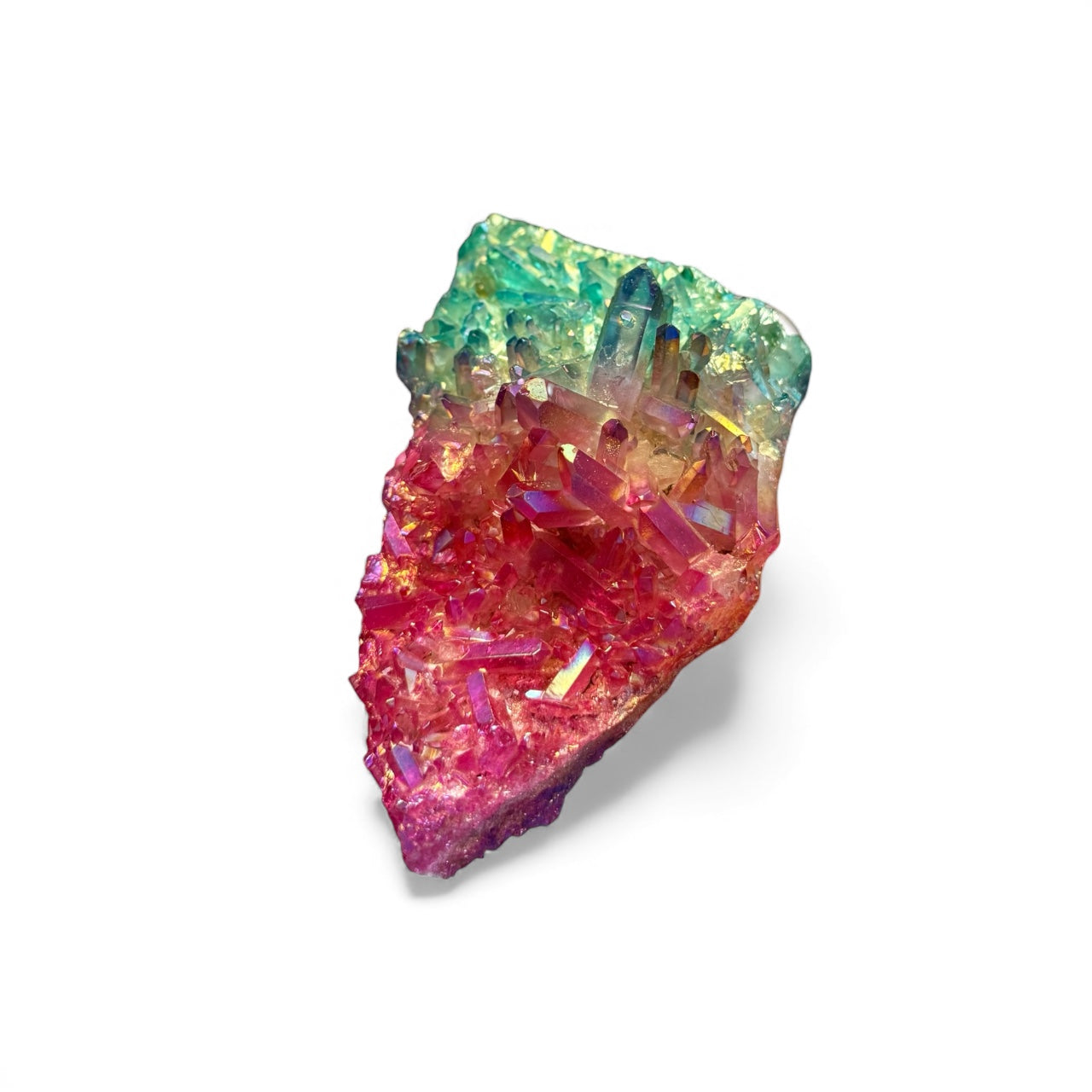 Cotton Candy Aura Quartz Cluster – Blue & Pink Titanium Treated Crystal