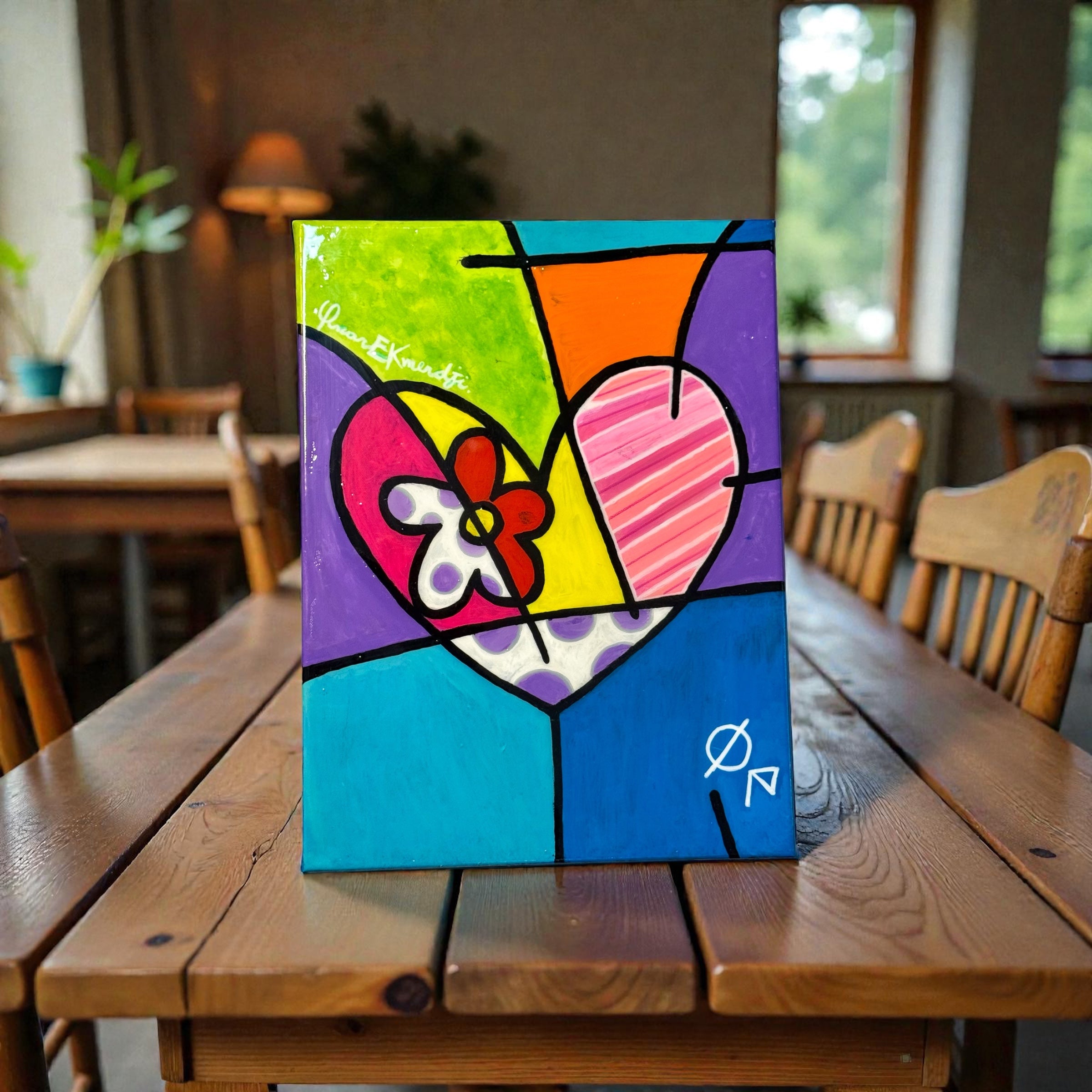 Colorful Heart – Modern Pop Art Painting