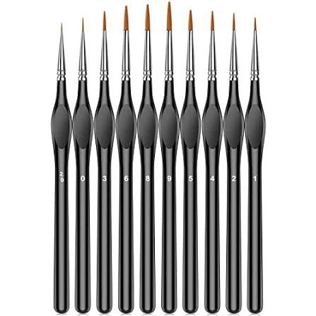 Pinceles de Detalle Profesional JUSART – Especial para Miniaturas (Venta por Unidad)
