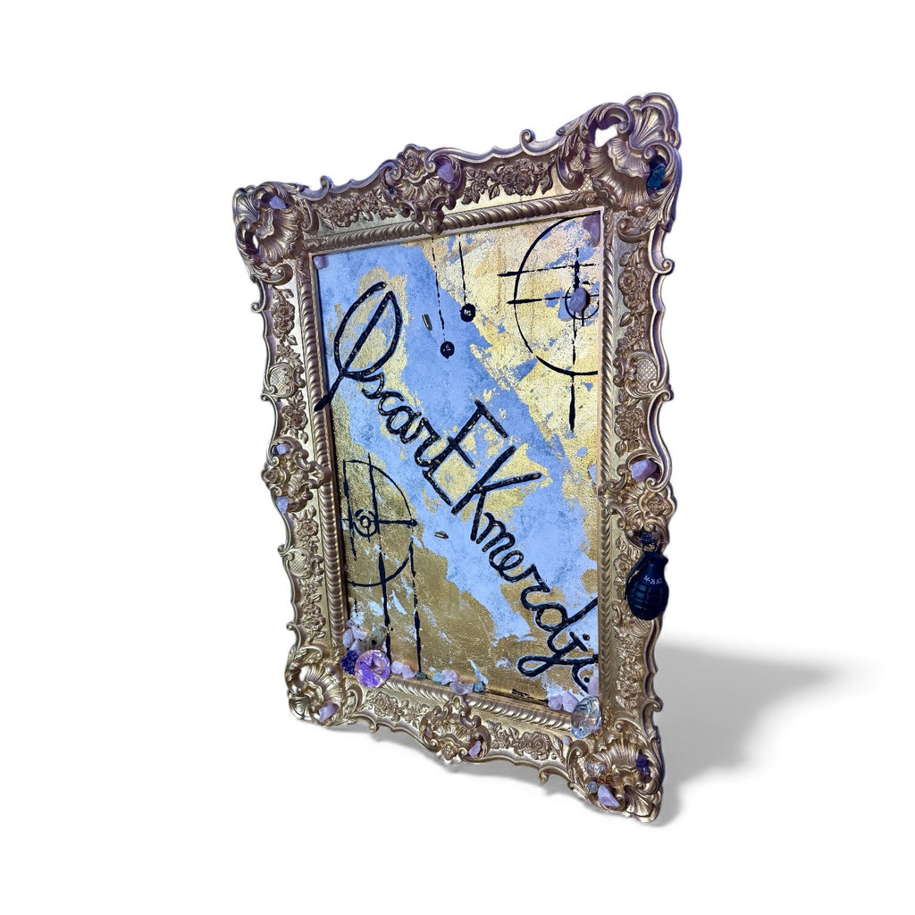 Legacy of Gold & diamonds by Oscar Ekmerdji – Signature Mixed-Media Art