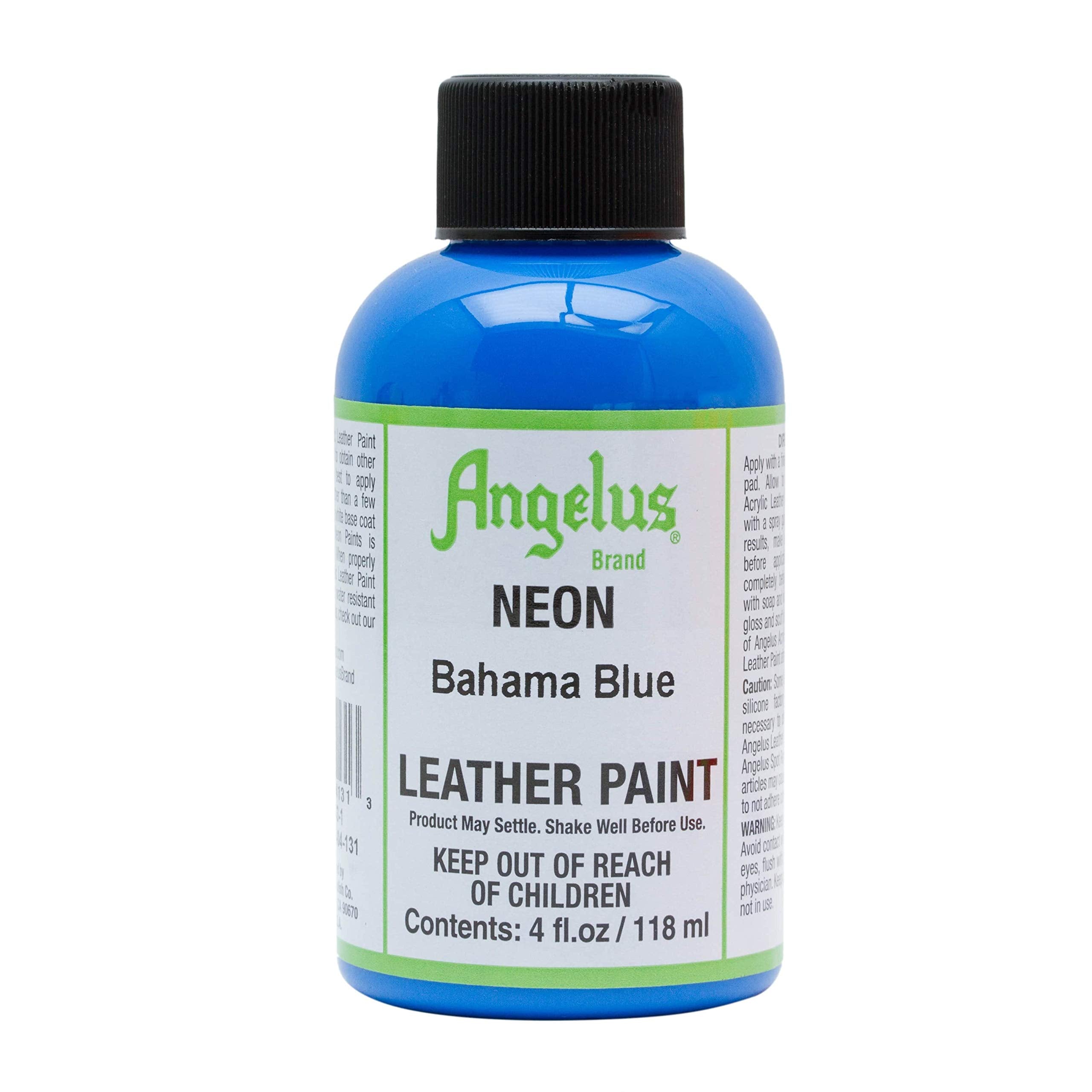 Pintura para Cuero Angelus Neon - Bahama Blue (4oz / 118ml)