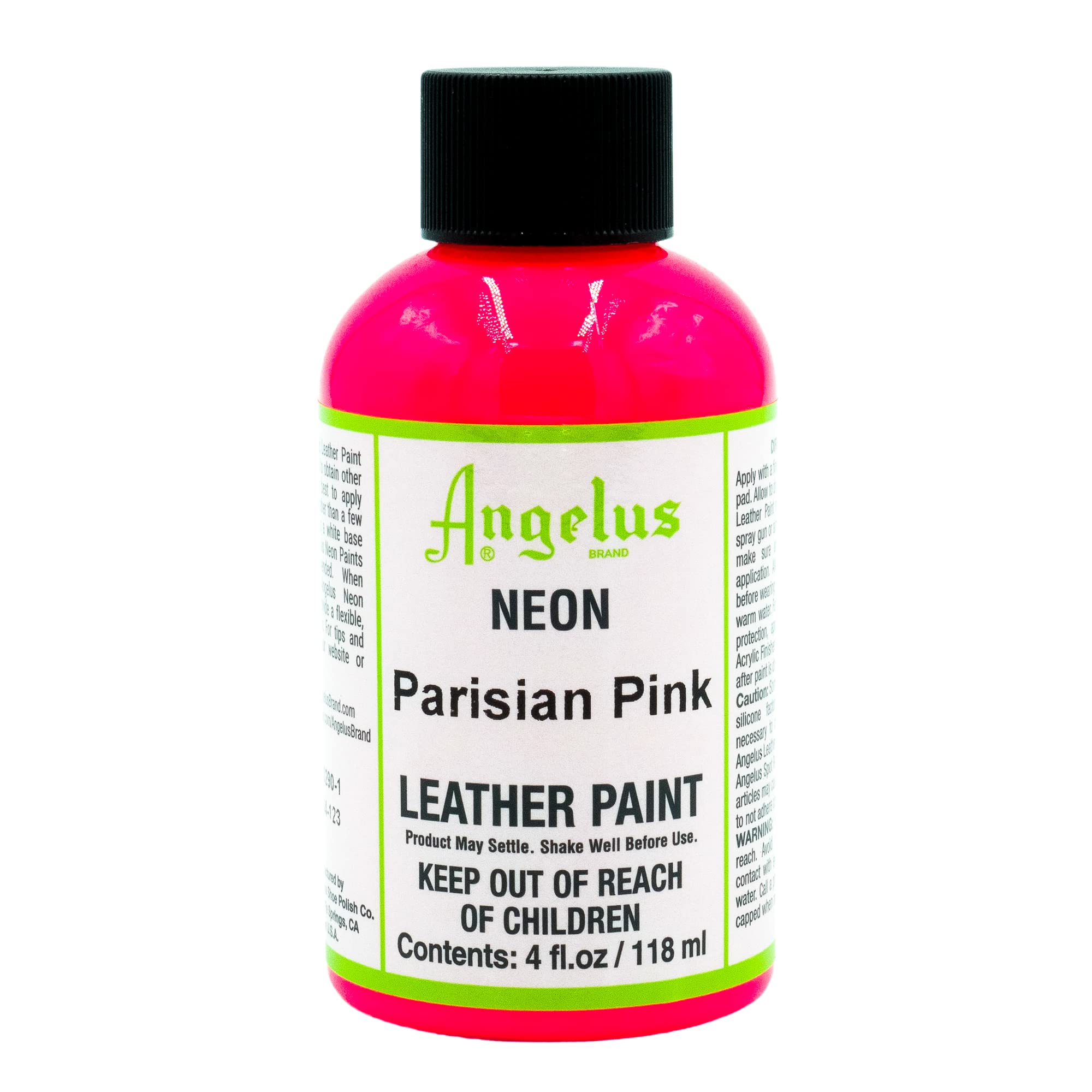 Pintura para Cuero Angelus Neon - Parisian Pink (4oz / 118ml)